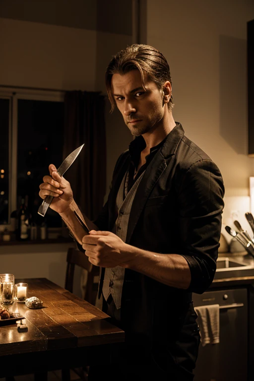 Silvester. Knife in hand. Murder committed 