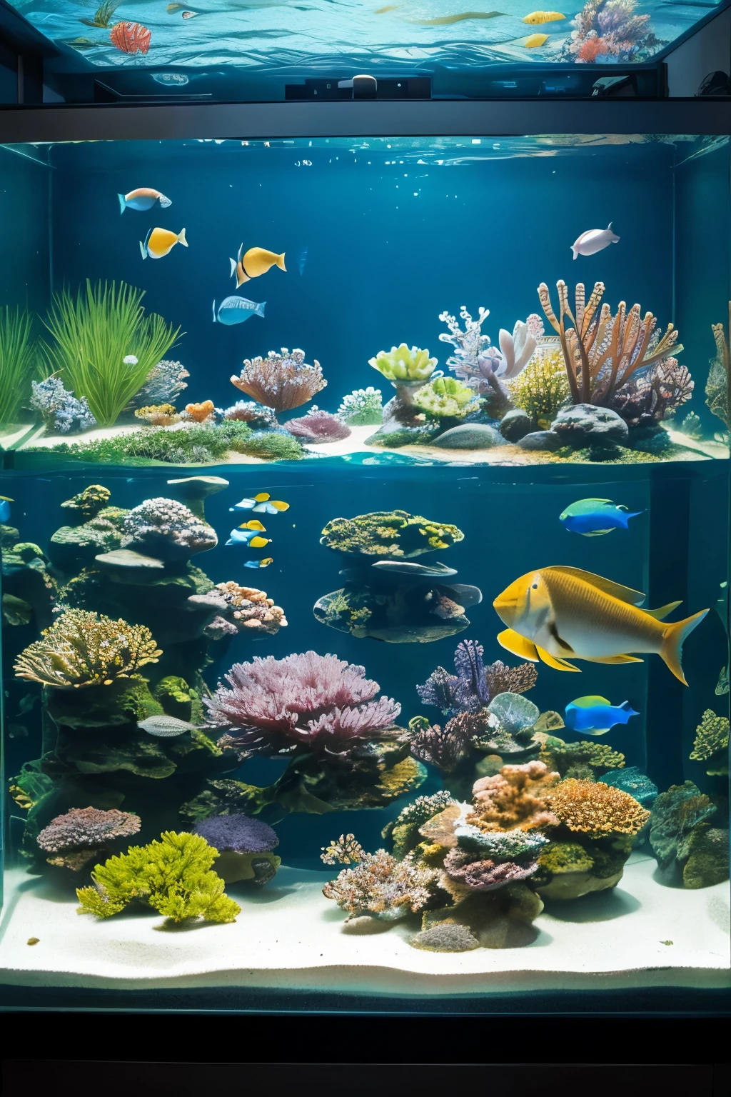 Realistic and beautiful images of the aquarium