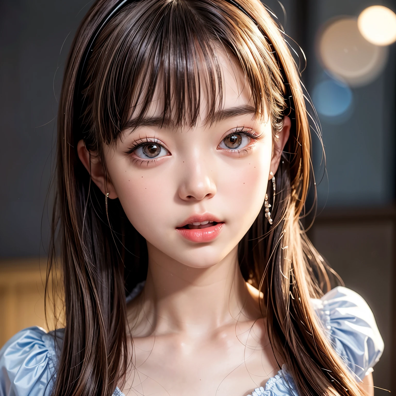 NSFW, 8k, High-level, absurd, masterpiece, best quality, primitive, very detailed CG, very detailed wallpaper, perfect lighting, Extremely detailed (((The personifying " Felicia in Vampire " as a ))), MysticSight, Tyndall effect, Tyndall scattering, Studio gray background with (many Dazzling RainbowColor particles BokeH:1.28), (RoundlyButts, ThighGap), (Exposed:0.4), (Assfocus with looking ahead), BREAK (NOGIZAKA face variations) Extremely Detailed very KAWAII face variations, perfect anatomy, Childish, captivating gaze, elaborate detailed Eyes with (sparkling highlights:1.28), long eyelashes、Glossy RED Lips with beautiful details, Coquettish tongue, Rosy cheeks, Radiant PearlSkin with clear transparency . { (Dynamic LifeLike expressions:1.4) | :d) }, (large eyes:-1) .