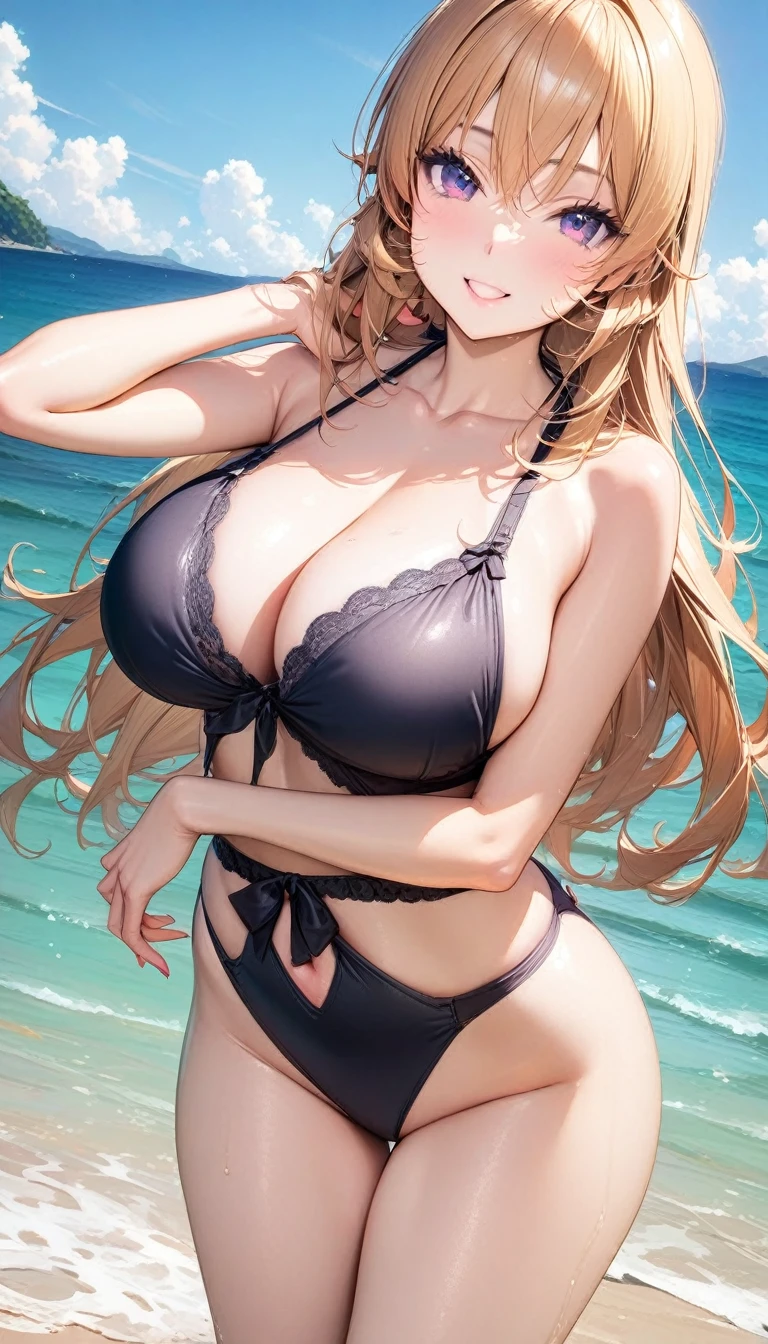 (masterpiece),(Highest quality),(Very detailed),(Best illustrations),(Best Shadow),Natural Light,(Detailed Background),(とてもbeautiful)(masterpiece),(Highest quality),(Very detailed),(Best illustrations),(Best Shadow),(Detailed Background),(とてもbeautiful), masterpiece, Highest quality, High resolution,,(masterpiece1.5),super high quality, Super detailed,Perfect drawing,One girl,alone,Large Breasts,beautiful,Mr.々Swimsuit with a simple design,Ocean,smile,Sparkling,Super cute,(I confess Erina:1.2),(Highest quality,High resolution,masterpiece:1.2),Super detailed,Vibrant colors,View here,beautiful女性、光沢のあるbeautiful肌,、((Clear Face))、High Resolution、Vibrant colors、完璧なbeautiful女の子、