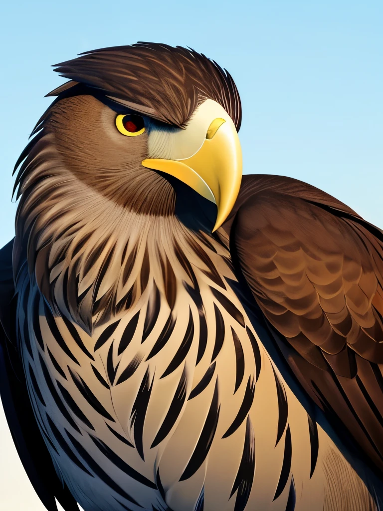 a close up of a bird with a large beak and a large body, concept art by Richard Mortensen, Artstation, hurufiyya, kenku, owlbear, from pathfinder, gorthalax the insatiable, birds f cgsociety, sentient bird, gooseman, d & d creature, detailed maw, anthropomorphic bird
