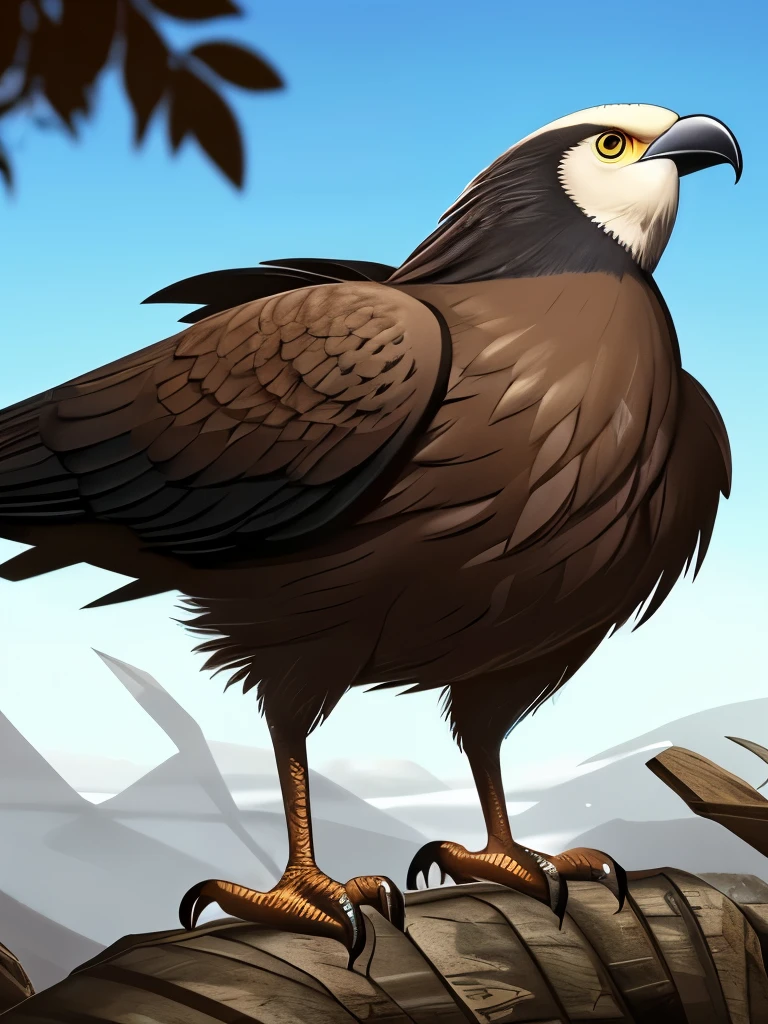 a close up of a bird with a large beak and a large body, concept art by Richard Mortensen, Artstation, hurufiyya, kenku, owlbear, from pathfinder, gorthalax the insatiable, birds f cgsociety, sentient bird, gooseman, d & d creature, detailed maw, anthropomorphic bird