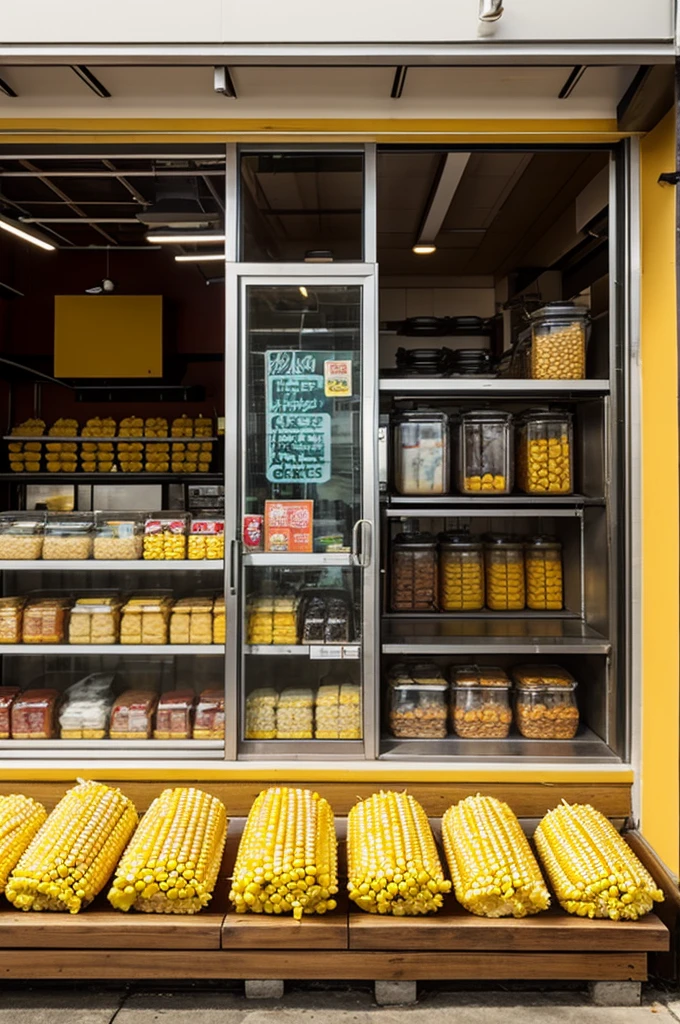 Start a corn dog business in a small take-out location, a place with a window