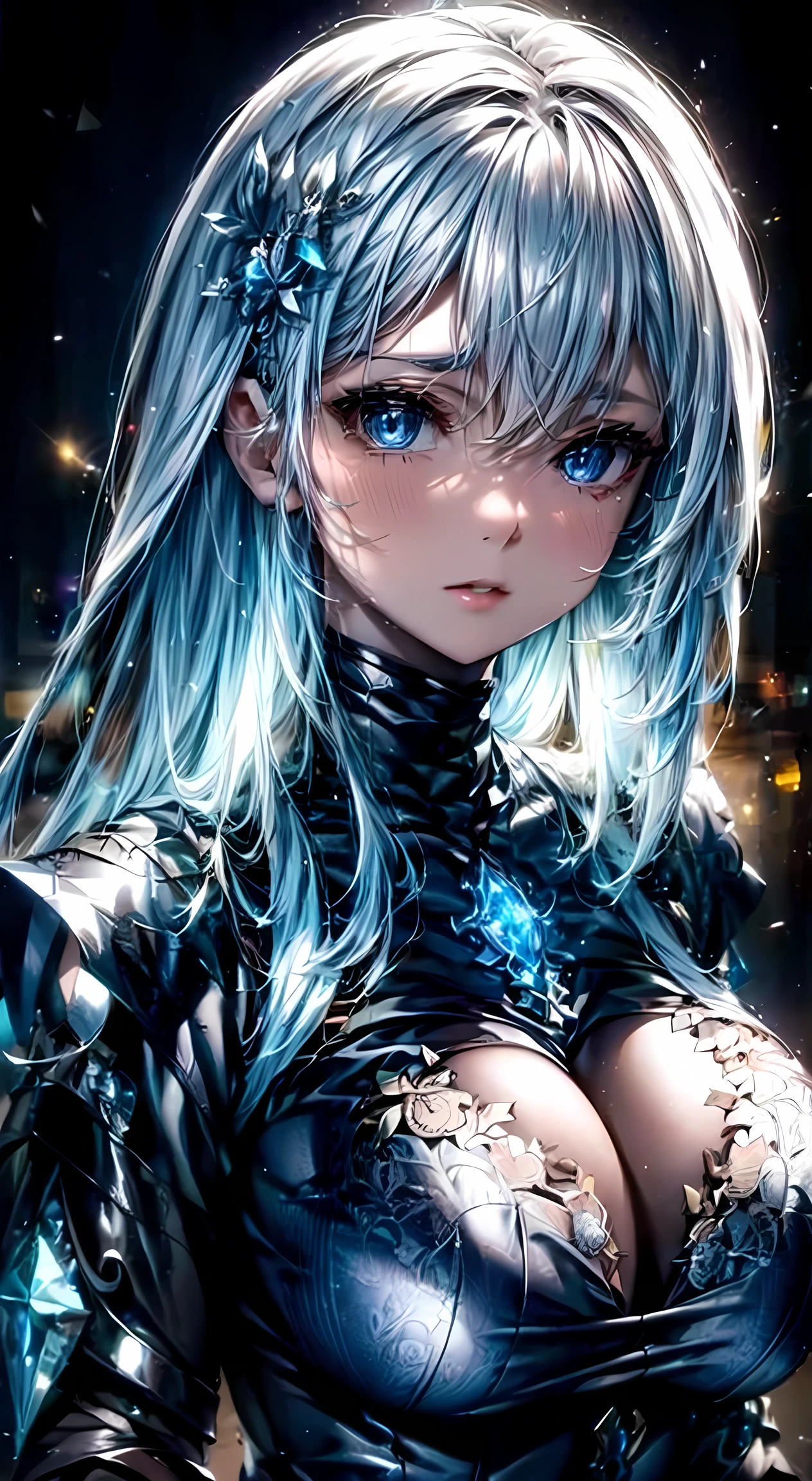 (goddess,venus,iron woman),(Intricate luminous armor design:1.2),busty,white plasma electromagnetic shield,crystal and silver entanglement,Star flash,(Persian Paisley clothes),glowing forehead,detailed portrait,realistic, photorealistic,(best quality,4k,8k,highres,masterpiece:1.2),ultra-detailed,(realistic,photorealistic,photo-realistic:1.37),HDR,UHC,studio lighting,ultra-fine painting,sharp focus,physically-based rendering,extreme detail description,professional,vivid colors,bokeh