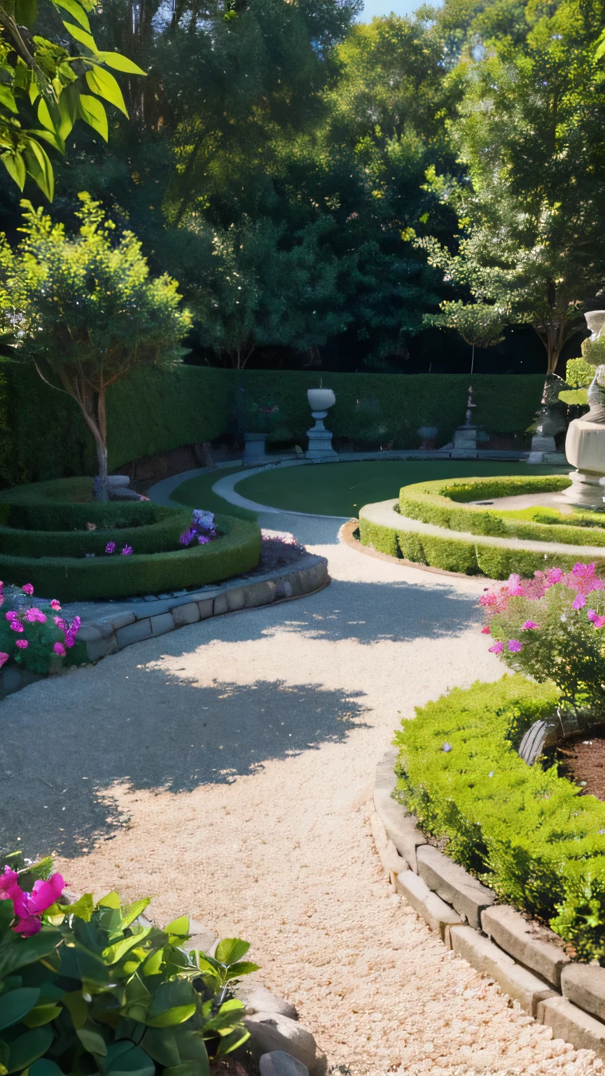 garden, A Tree, Lots of small stones on the floor