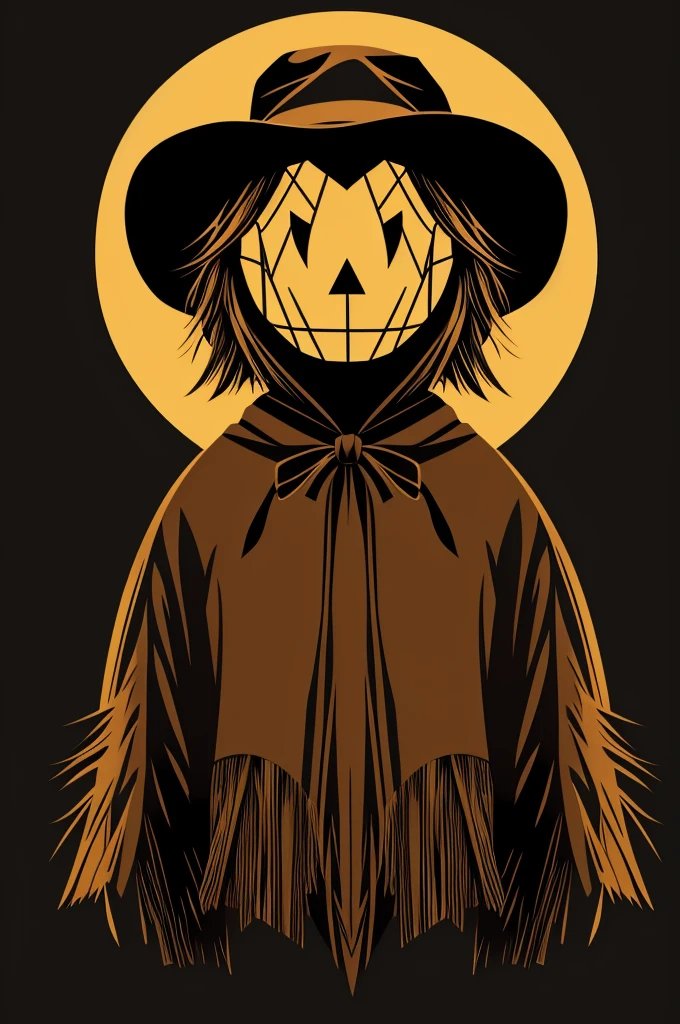 Scarecrow faceless vector type
