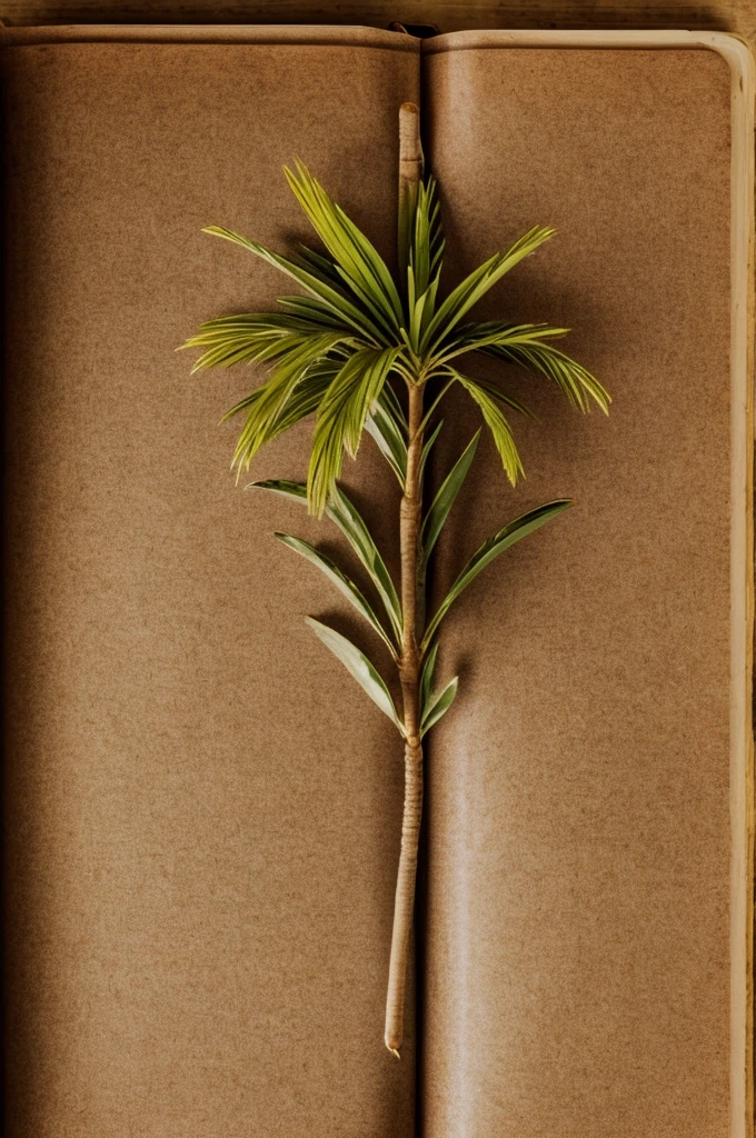 Palm Tree Seed Germinating In An Open Bible 