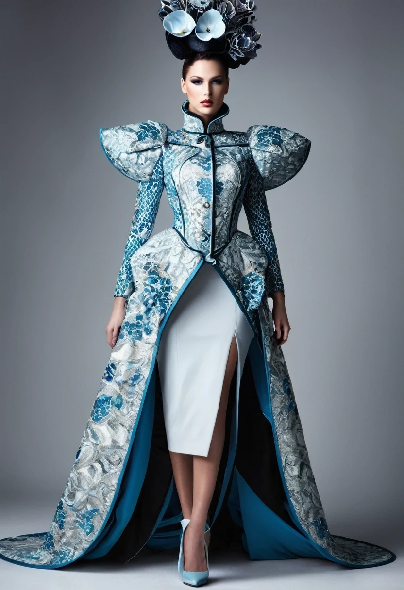 Beautiful sexy woman, beautiful avant garde style, full length , beautiful clothes ,accessories