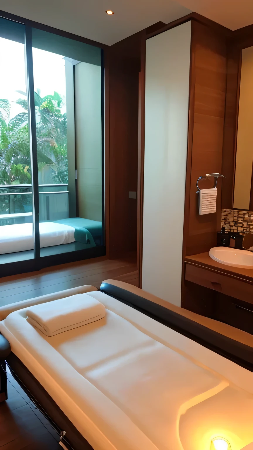 a luxury condominium,Southern Island、Inside the bathroom、((Massage bed))