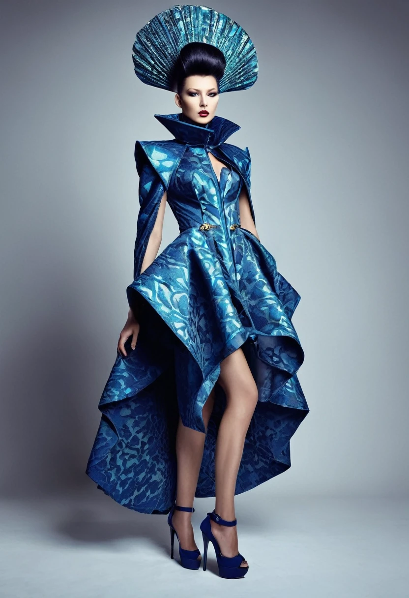 Beautiful sexy woman, beautiful avant garde style, full length , beautiful clothes ,accessories