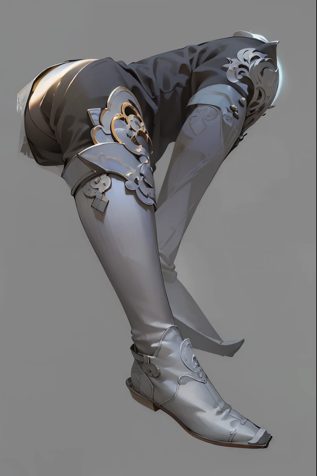 high quality, ,Meticulous portrayal,Clear structure,Clear structure的,Precise construction,,,Pants, cloth,Boots,Metal Boots,Chinese style,Delicate structure