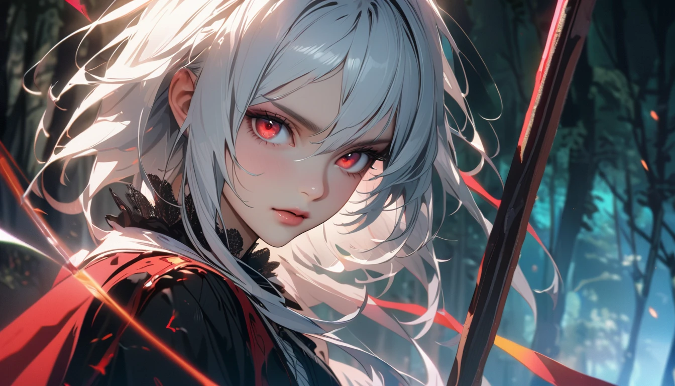 (1 Dевушка,magic circle,portrait,on the knees,, Beautiful Japanese anime style.，чрезвычайно Dетализированные глаза и лицо，Sharp students，realistic student，in forests、Dлинные золотые волосы，ears of эльф，black lace panties，стройные беDра, varies multi etc. D.. --v 6 --s 1000 --c 20 --q 20 --хаос 100,(loose hair),(Dинамичная поза),(sharp focus),(bright colors),(Magic effects),(heroic),(epics),(emotional),(breathtaking),(main part:1.2) whole body.), (Anime Style), (Super Detailed), (brutal), (uhd, HDR), (8K), (High Resolution: 1.2), (Complex and Beautiful: 1.2), (Dramatic Lighting: 1.2) , (staring at the viewer), lora:add_detail:1, female necromancer, flowing white hair, detailed red eyes, skelet, Tomohiko Ito style
