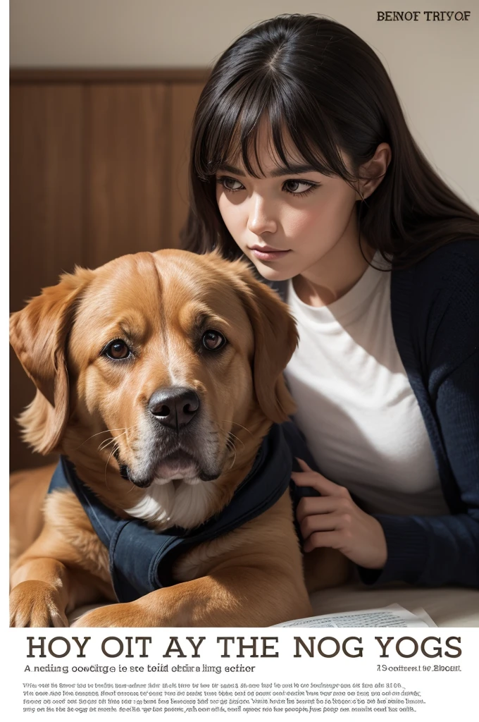 Cover of a book about dogs, with a single photo of a serious dog&#39;s face