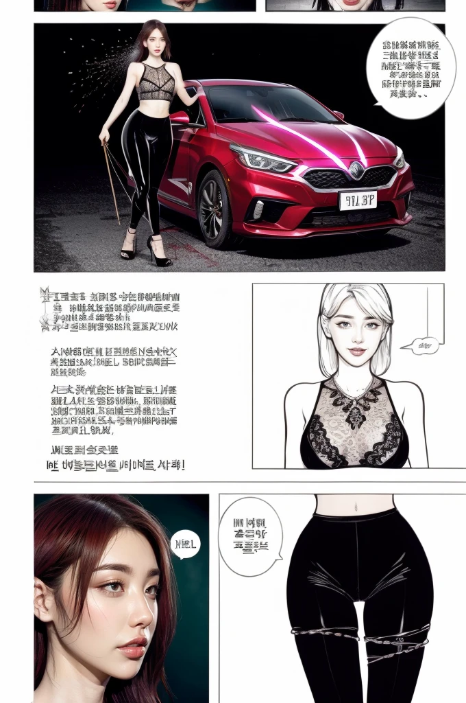 comic storyboard:2, axially symmetrical:2,1 beautiful korean lady in a sexy leotard and sexy leggings,solo,legging chain, holding hiny, with a smile, skewering many sausages with metal sticks and drenched with white cream, front view, fullbody, ((Best quality)), ((Masterpiece)), ((Realistic)),UHD,rich background, film shooting, depth of field, Super visual, touch of supernatural horror, insanely terrifying masterpiece,Pink cave, flowing white sticky lotion, flowing down in strands,,body glow,Glowing Line,fluorescence,Glow Example,Tracking example,flash, Backlight,translucent,light particles,Strange schizophrenic imagery fills the room, showing an eerie blood-red starry sky pattern and the walls are liquid ,femdom,sounding,cbt,hold,smile,colorful,leggings,thin gap,cameltoe,insertion,trembling,juice,spray, Long hair,Lace top,Sexy, Shiny leggings, High heel,cleveage, trampling, in forest, saliva , Mucus