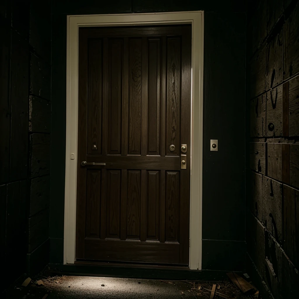 Door in very very dark.