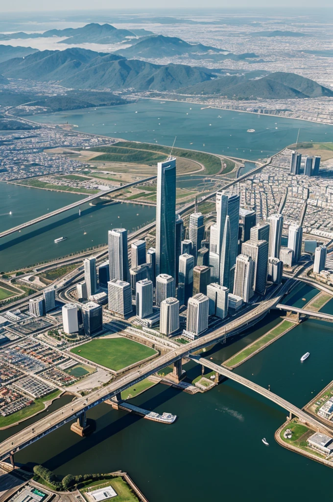 Smart City in white color