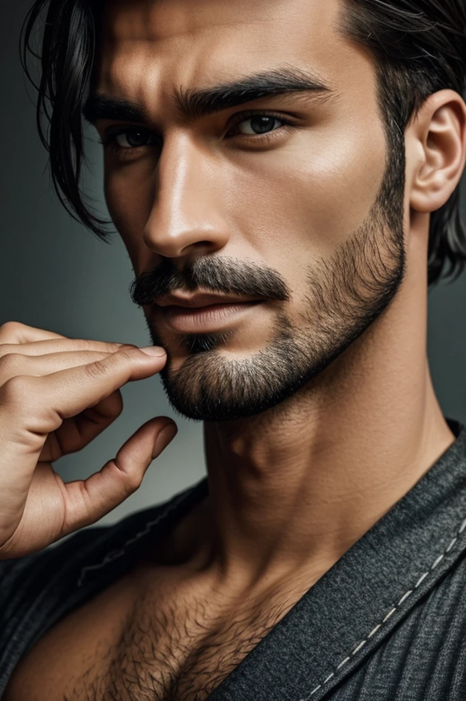 Masculine and attractive face