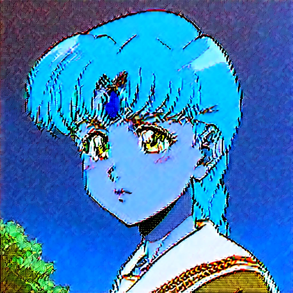 image gear anime style 1990s sailor moon being androgynous genderless person nonbinary mullet haircut