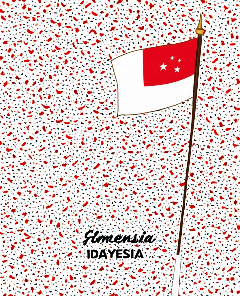 Independence day Indonesia illustration