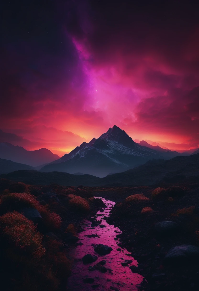 dark aesthetic landscape, 8k, masterpiece,