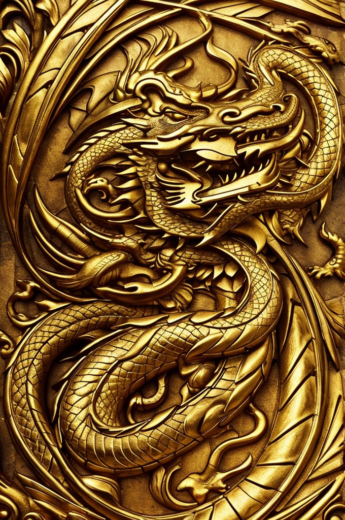 Crying golden dragon
