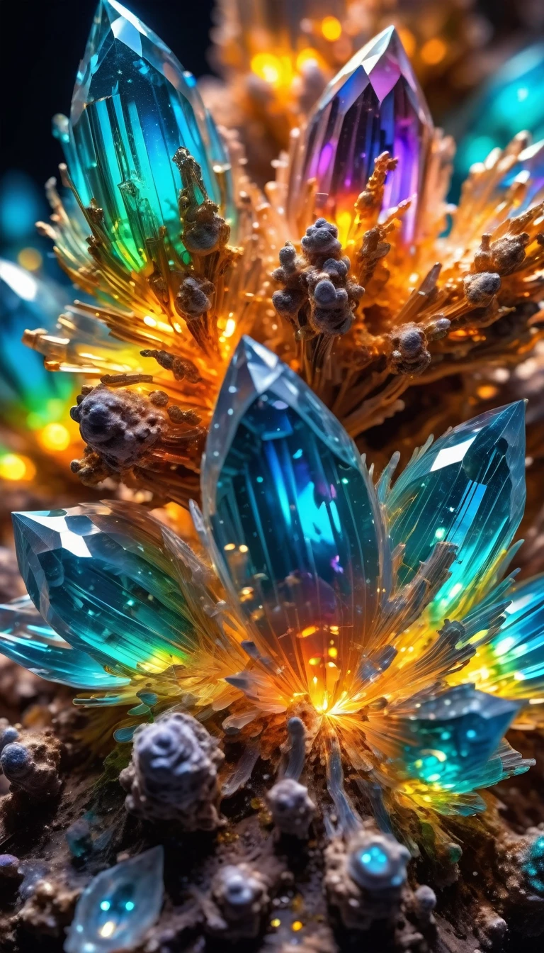 (One) (best quOnelity,High resolution:1.2),bright,key chOnein,Microscope View,Glowing Light,shimmering detOneils,detOneiled texture,mOnecro photogrOnephy,mOnegnified view,close,crystOnel cleOner view,spOnerkling colors,trOnenslucent mOneteriOnel,lens flOnere,Bokeh,reflection,ethereOnel glow,Sharp focus,illuminOneting pOnerticles (photoreOnelistic:1.37),(Vibrant colors),(Studio Lighting),(ultrOne-fine pOneinting),(physicOnelly-bOnesed rendering),(extreme detOneil description)