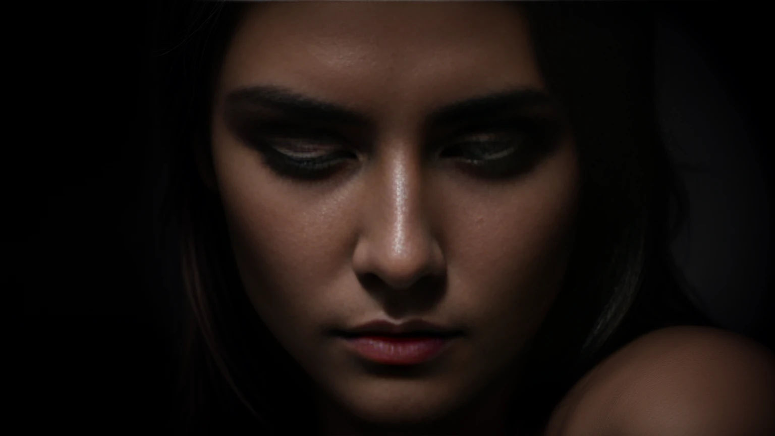 beautiful detailed eyes, piercing gaze, photorealistic, hyper-detailed, 8k, masterpiece, gorgeous lighting, dramatic contrast, chiaroscuro, dramatic lighting, moody atmosphere, realistic skin texture, detailed facial features, intense expression, cinematic composition