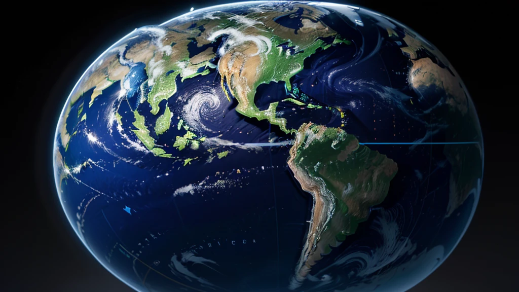 digital world globe, global network, connectivity, data transfer, cyber technology and telecommunications, lines connecting different parts of the speed, visual effects and filters based on artificial intelligence