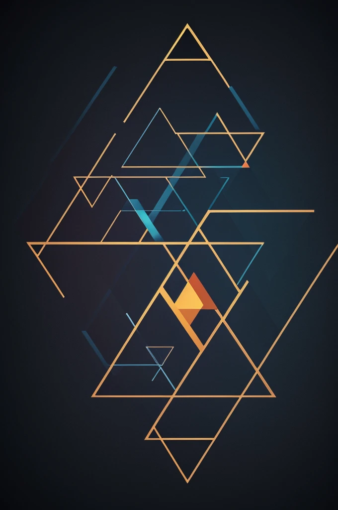 Cover for mathematical project "the birth of geometry" with illustrative background of geometric shapes