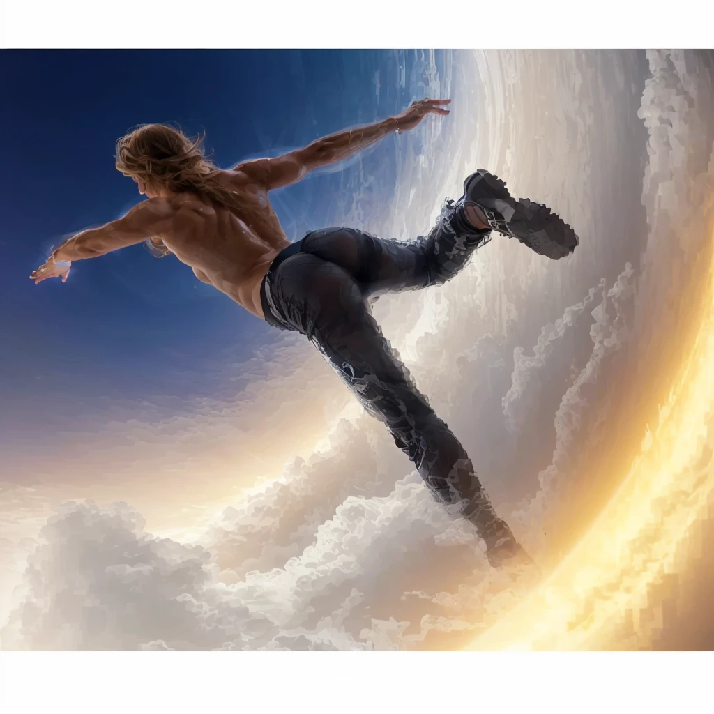 A person on their back being sucked into a vortex or portal. Photorealism, full view, highly detailed image, very realistic, hyperrealism, Ultra HD, 8k, 5, sharp focus, intricate and mysterious masterpiece. (Long exposure photography Very detailed close-up portrait artistic illustration: final quality, medium shot, backlight, Rich and striking. Enigmatic and mysterious manipulations (composition of the rule of thirds), ((detailed environment with strong lines) Lo best quality, in camera, white light, warm and clean aesthetics, dazzling screen composed of millions of brilliant ultraviolet rays, HDR.