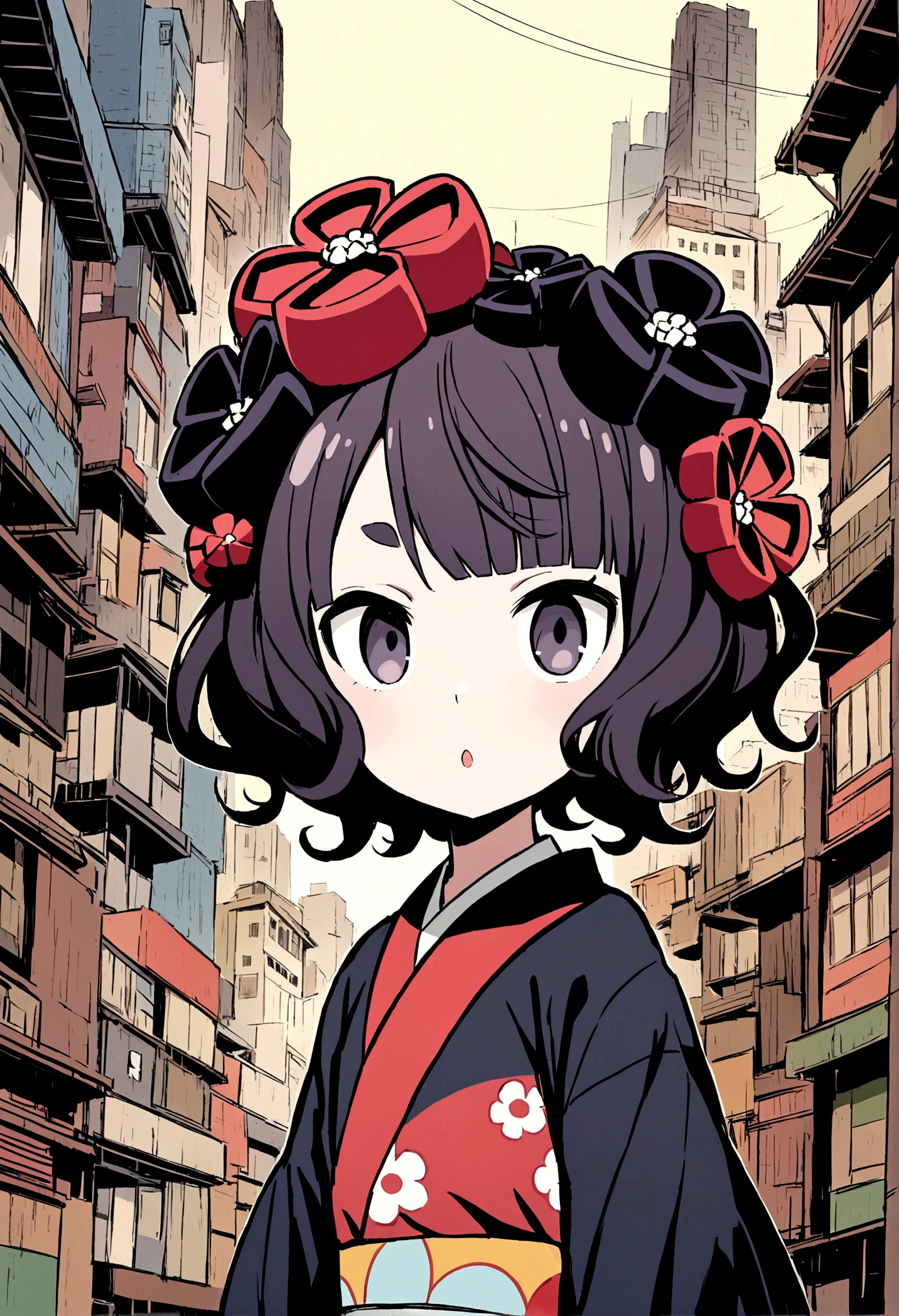 Katsushika Hokusai、Living in the Modern Age、Looking up at the buildings in the city, I am amazed、Reincarnation from the Edo period