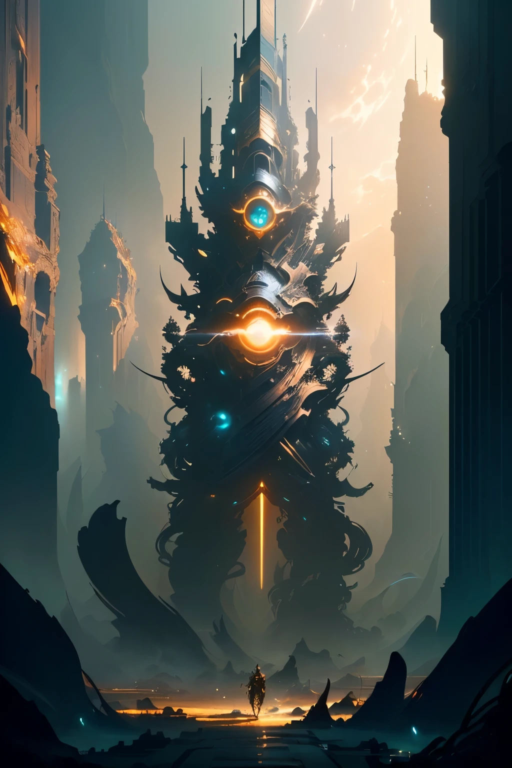 masterpiece, best quality, (extremely detailed CG unity 8k wallpaper), (best quality), (best illustration), (best shadow), absurdres, realistic lighting, (Abyss), beautiful detailed glow, art by PeterMohrBacher,