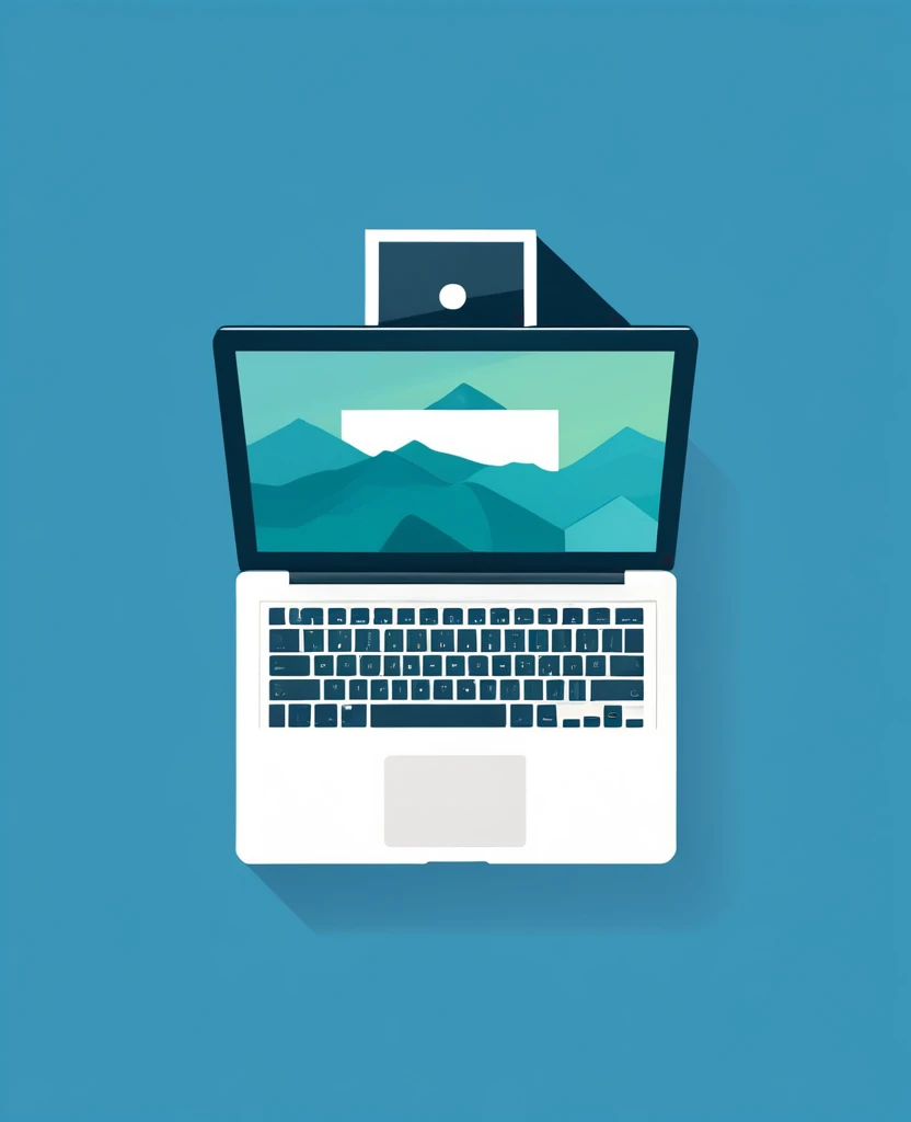 Designer graphic work illustration simple flat design