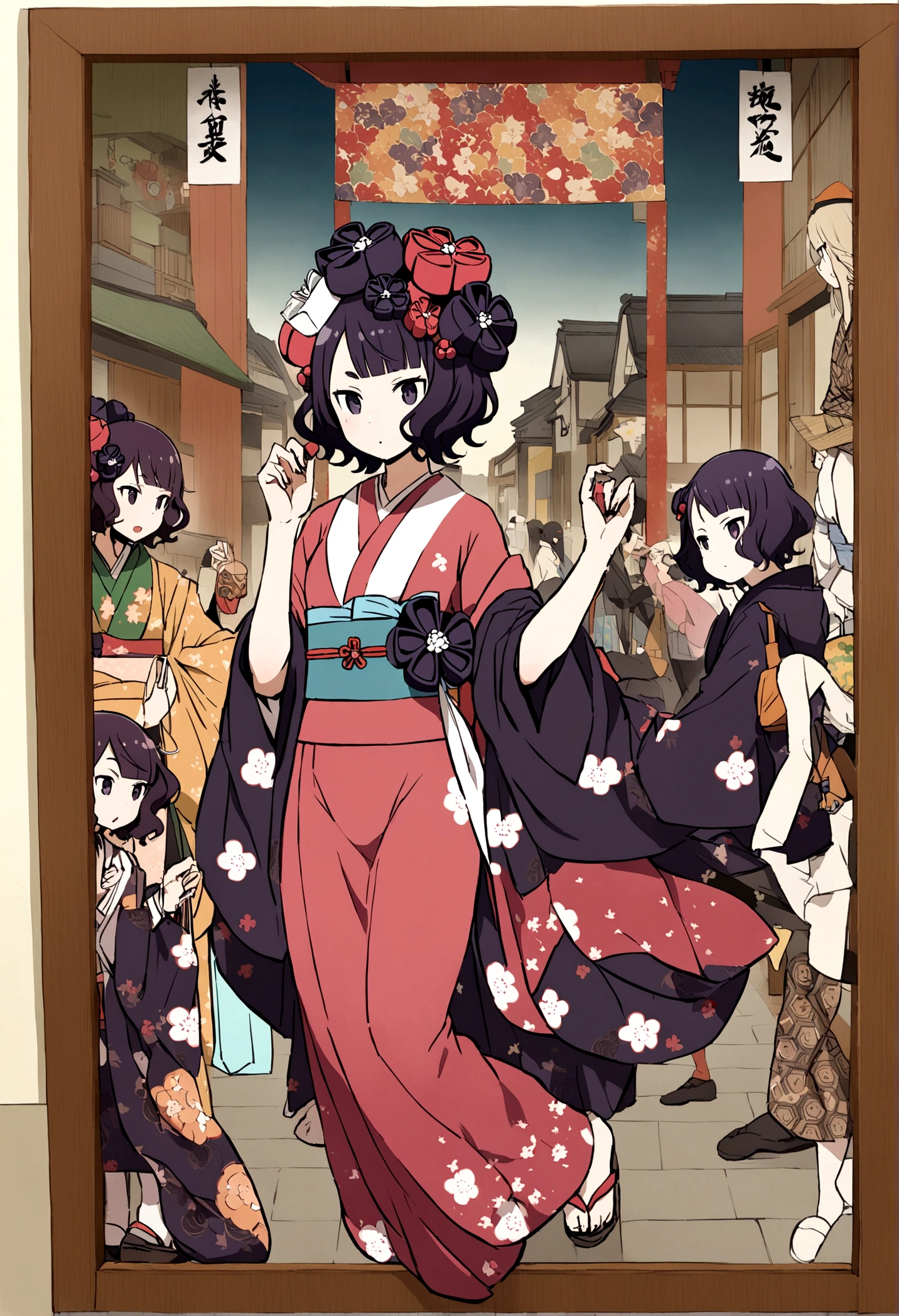 Katsushika Hokusai、Living in the Modern Age、Shopping in Kyoto、Reincarnation from the Edo period