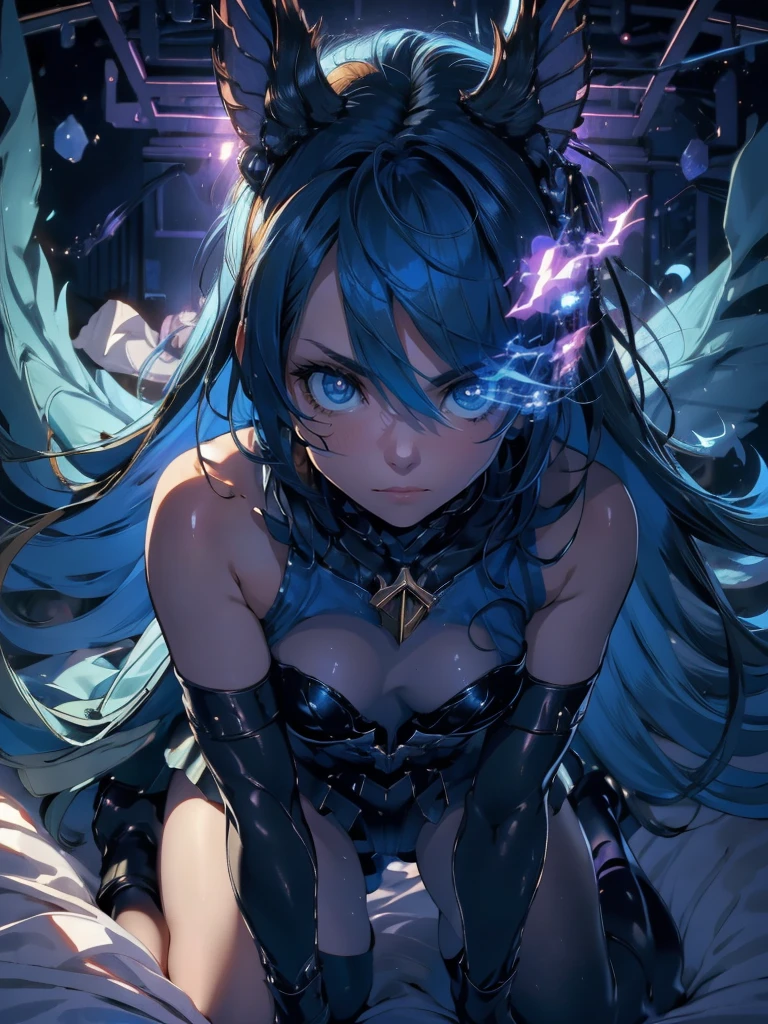 The best quality, high definition image, super calidadMiku Hatsune dark blue body High Definition, kitsune ears, creampied vagina, internal creampie, open legs, solo doggystyle in bed, alta definition image, sweaty body, exhausted, tired and tired face, sweat drips all over his body, High Definition, squating position in bed, vampire wings, very showy, kneeling in hell, fire around her, evil face, lustful look, hell sucubo, you taste his hand, hand in mouth, pleasure face, he sucks his fingers