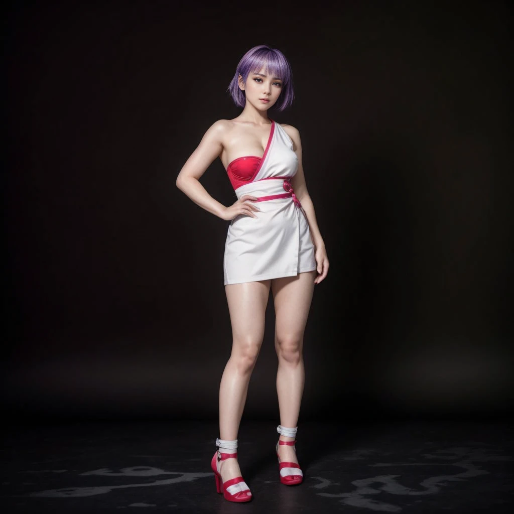 Ayane, (best qualityer,ultra detali,realisitic:1.37), Ayane, beautifull detailed face,perfect symmetry,perfectly shaped body,perfect make-up,bright coloured,studio lighting