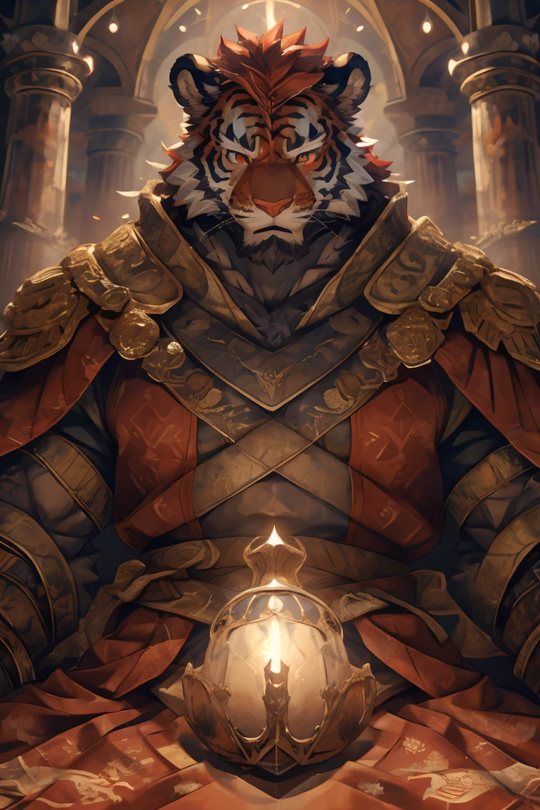 (赤红色tiger),(赤红流火Military commander战袍),(Holding a long sword),Awesome posture,Sitting quietly on the edge of the cliff,(The background is a city with bright lights.:1.2),Abdominal muscles,完美的masterpiece,Various facial details,Close-up view,specific description,masterpiece,cg,(Red eyes),Crimson pattern,Crimson tail,Military commander,Heroic,tiger,Crimson fur,Detailed facial details,),(Half Body),(Long feather),((middle aged)),(Face Focus:1.3),(16K),HD,Red and white abdomen,temple,beard,(Face lines),Heterochromia,(Red battle robe),(Crimson hair),Strong,muscle,(high resolution:1.3),