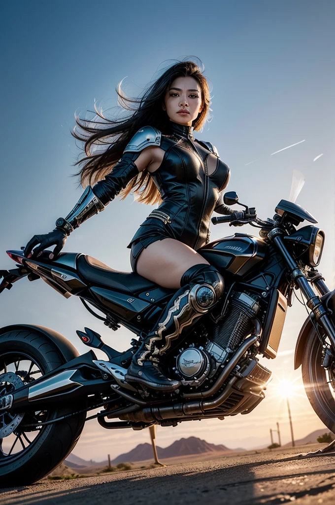 (masterpiece), (extremely intricate:1.2), (realistic), portrait of a girl with Spear and Black Horse Mustang, the most beautiful in the world, (medieval heavy armor plate), metal reflections, full body, outdoors, intense sunlight, far away castle, professional photograph of a stunning woman detailed, sharp focus, dramatic, award winning, cinematic lighting, octane render unreal engine, volumetrics dtx, (film grain, blurry background, blurry foreground, bokeh, depth of field, sunset, motion blur:1.3), chainmail hood levitate cape UnrealEngine5 ultra masterpiece Goddess deep path equirectangular urban ultra_photo-realistic meticulously intricate ultra_high-details ultra_high-quality ultra_high-def ultra_high-res optimal ultra_sharpness focus perfection accurate global illumination volumetric Cinematic_Sunlight Lightning contrast cgi vfx sfx reflex Octane_rendered extreme improved radiant graduated UHD XT3 DSLR HDR romm rgb pbr 3dcg fxaa blu-ray vivid colors-coded backlight frontlight anti-aliasing fkaa txaa rtx ssao opengl-shaders glsl-shaders post-processing post-production cell-shading tone-mapping luminescence Crystalline sex naked nsfw varies multi etc. --s 1000 --c 20 --q 20 --chaos 100