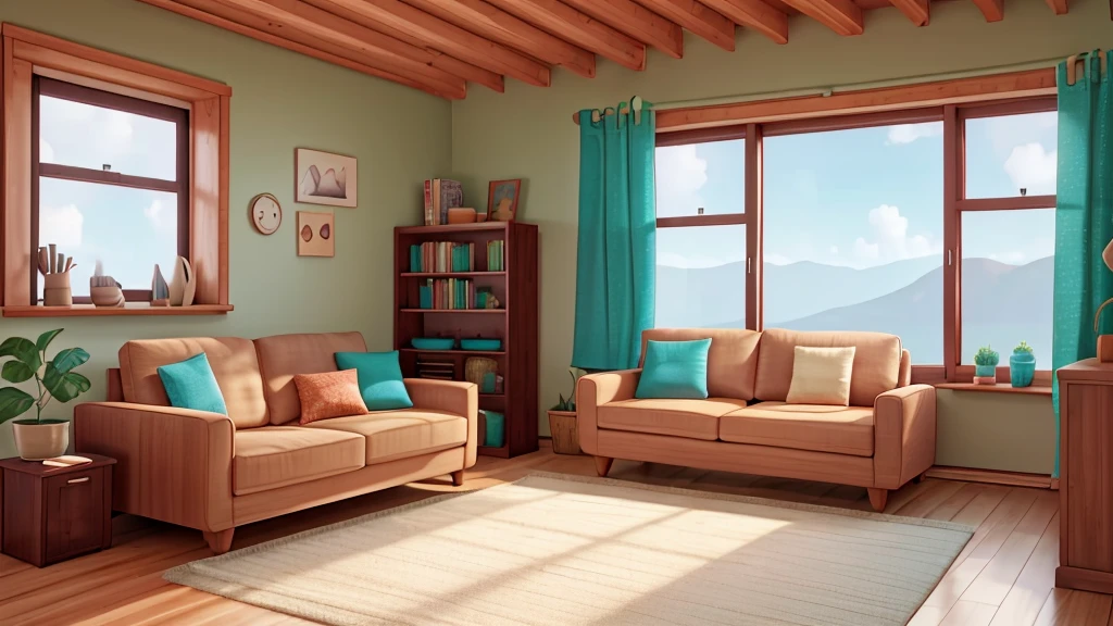 cozy room, window on the right, and sofa on the left