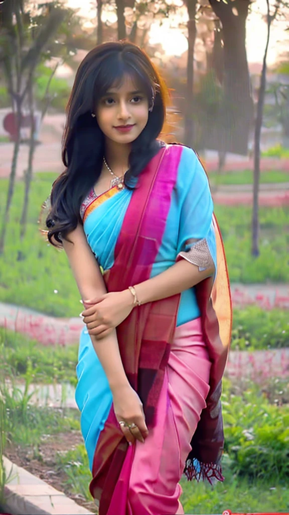 Beautiful Indian bàby girl of age 2 in saree