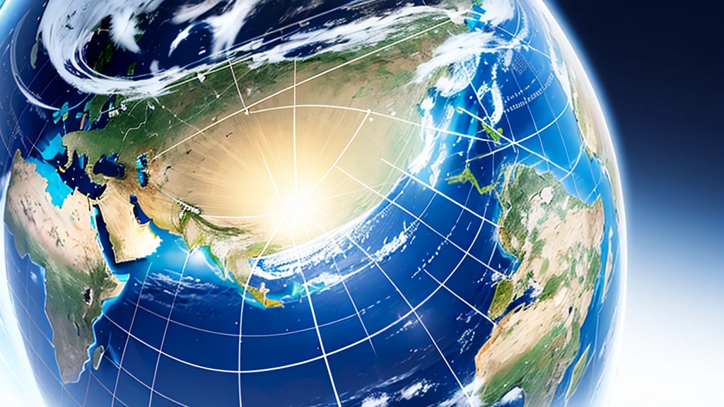 Digital world globe, concept of global network and connectivity on Earth, high speed data transfer and cyber technology, information exchange and international telecommunication