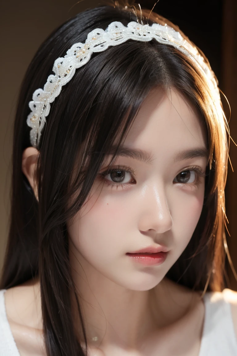 Uruchan-6500-v1.1, (RAW Photos:1.2), (Realistic:1.4), Beautiful detailed girl, Very detailed eyes and face, Beautiful and beautiful eyes, that'Ridiculous, 信じられないほどRidiculous, Large file size, Very detailedな, High resolution, Very detailed, Highest quality, Tabletop, 1 Girl, 16 years old, ((Very detailedな)), ((Dynamic pose))), (Camel Toe), (Open your mouth)),((Droopy eyes)),((Round face)),((Curl the inside of your hair)), (avert your eyes:1.1),Face close-up,(((黒いplayboy bunny)))、Upper Body、Black Costume、Has bangs、((thin))、thin body、((profile))、((Eyes Wide Open))、(((Angle from below))、(D cup milk))、(((See-through underwear)))
