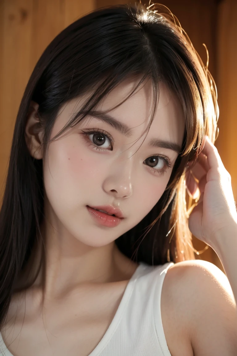 Uruchan-6500-v1.1, (RAW Photos:1.2), (Realistic:1.4), Beautiful detailed girl, Very detailed eyes and face, Beautiful and beautiful eyes, that'Ridiculous, 信じられないほどRidiculous, Large file size, Very detailedな, High resolution, Very detailed, Highest quality, Tabletop, 1 Girl, 16 years old, ((Very detailedな)), ((Dynamic pose))), (Camel Toe), (Open your mouth)),((Droopy eyes)),((Round face)),((Curl the inside of your hair)), (avert your eyes:1.1),Face close-up,(((黒いplayboy bunny)))、Upper Body、Black Costume、Has bangs、((thin))、thin body、((profile))、((Eyes Wide Open))、(((Angle from below))、(D cup milk))、(((See-through underwear)))