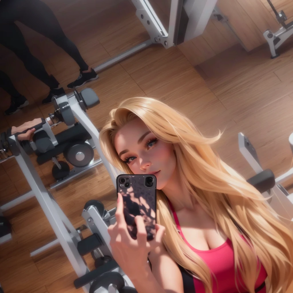 blonde woman taking a selfie in a gym with a mirror, in a gym, mirror selfie, fitness model, working out, 8k selfie photograph, selfie, fit girl, cottagecore!! fitness body, anna nikonova aka newmilky, aleksandra waliszewska, very accurate photo, selfie photo, profile image, fit pic, photorealistic artstyle