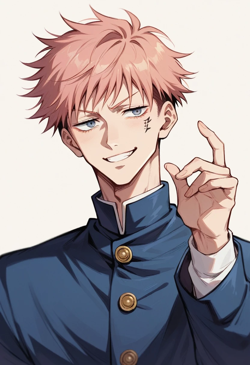 Ryomen Sukuna of jujutsu kaisen smiling 