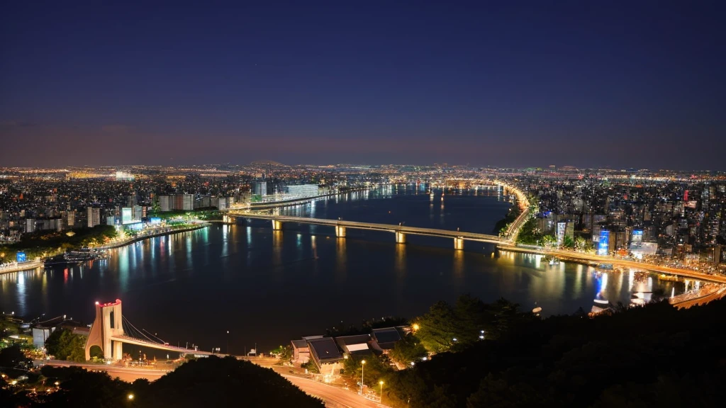 Toyohashi、Beautiful night view of the Mikawa region