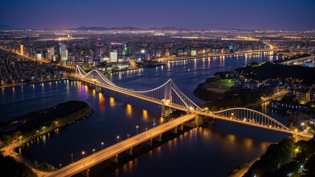 Toyohashi、Beautiful night view of the Mikawa region