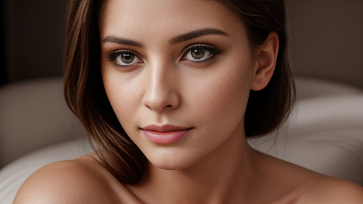 a nude woman, detailed facial features, high quality, 8k, hyperrealistic, photorealistic, masterpiece, intricate details, flawless skin, beautiful eyes, elegant pose, natural lighting, warm color tones, cinematic composition