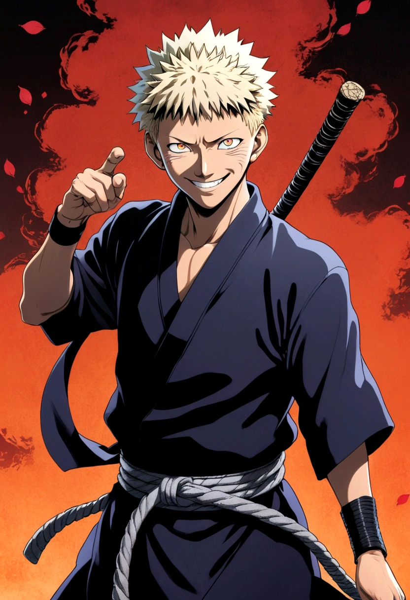 Ryomen Sukuna of jujutsu kaisen smiling 