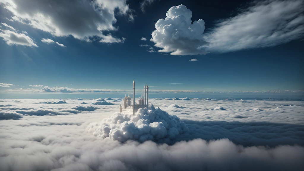 kingdom of heaven in the clouds, tips, spears, columns